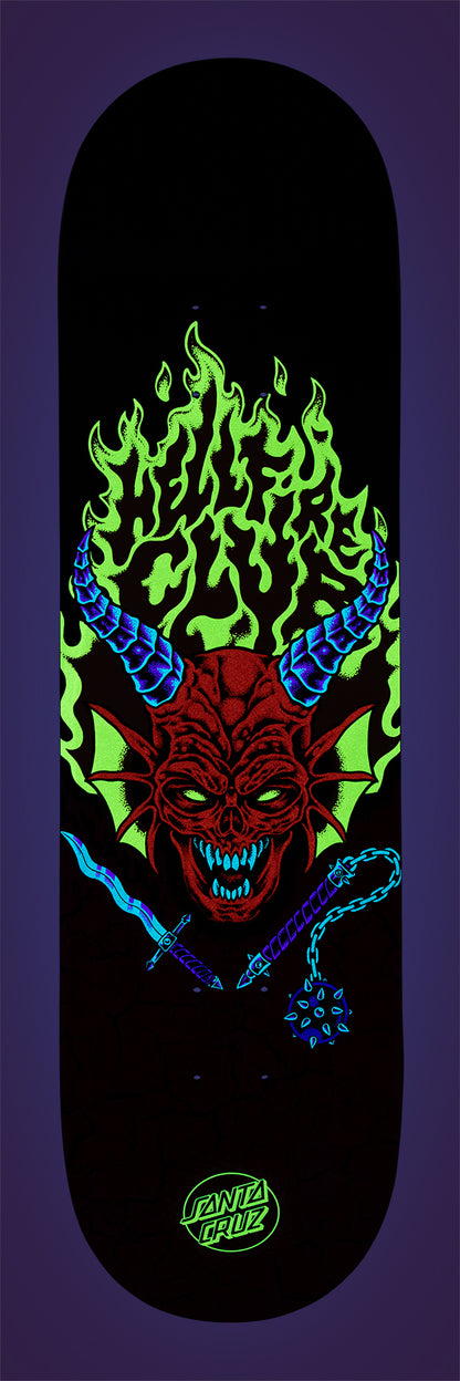 Santa Cruz x Stranger Things Hellfire Club 8.25in x 31.8in Skateboard Deck