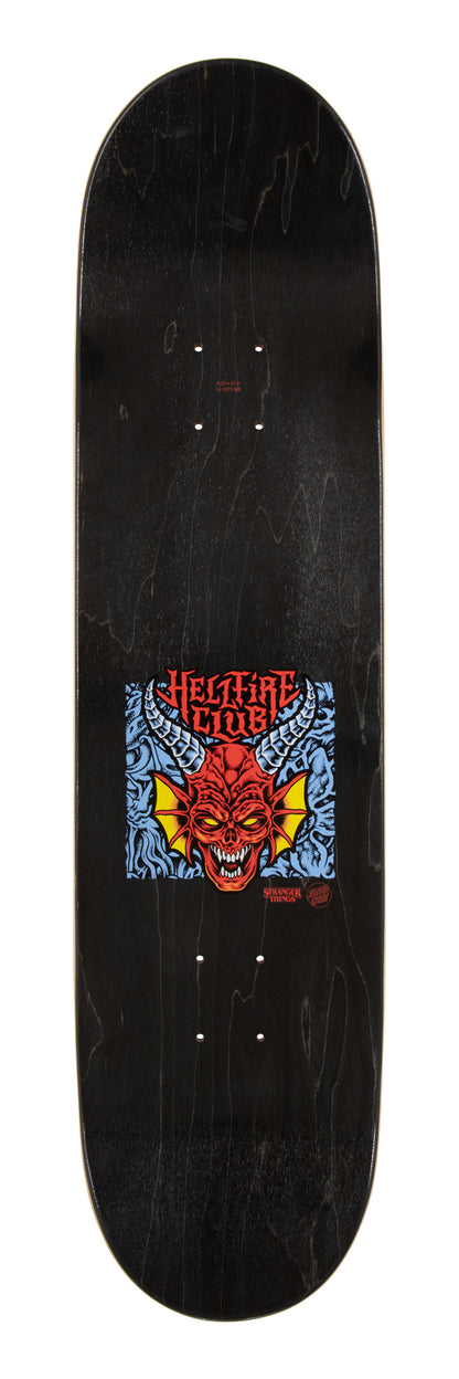 Santa Cruz x Stranger Things Hellfire Club 8.25in x 31.8in Skateboard Deck