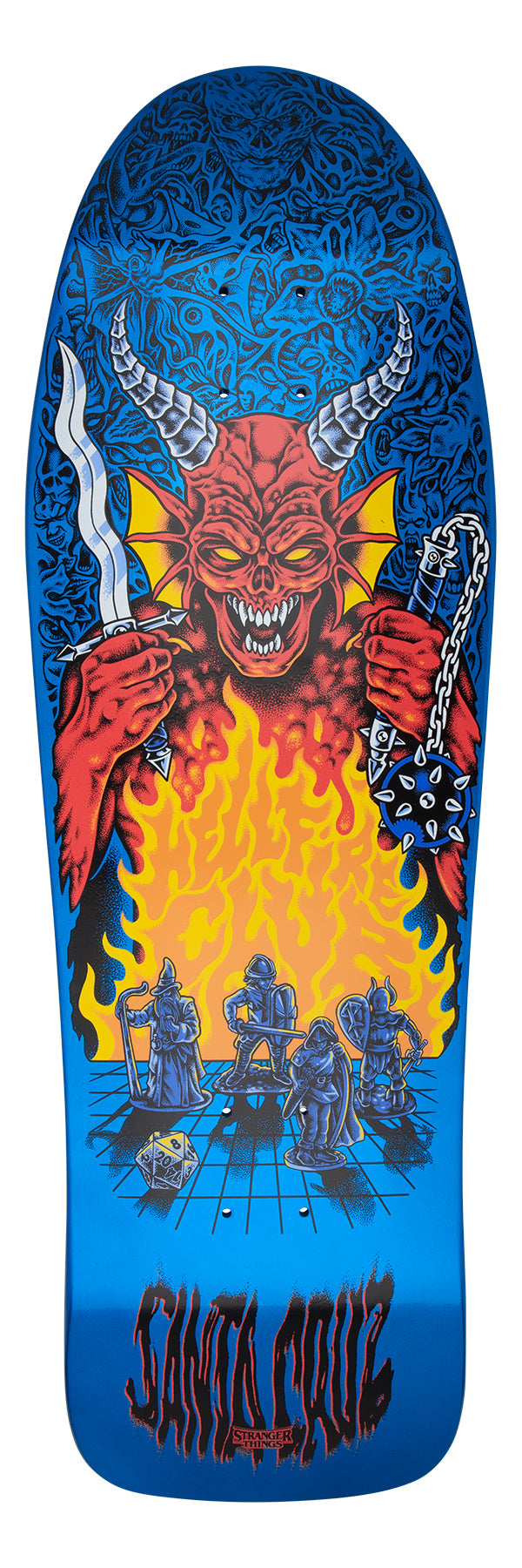 Santa Cruz Stranger Things Knox Hellfire Pit 10.07in x 31.275in Shaped Skateboard Deck