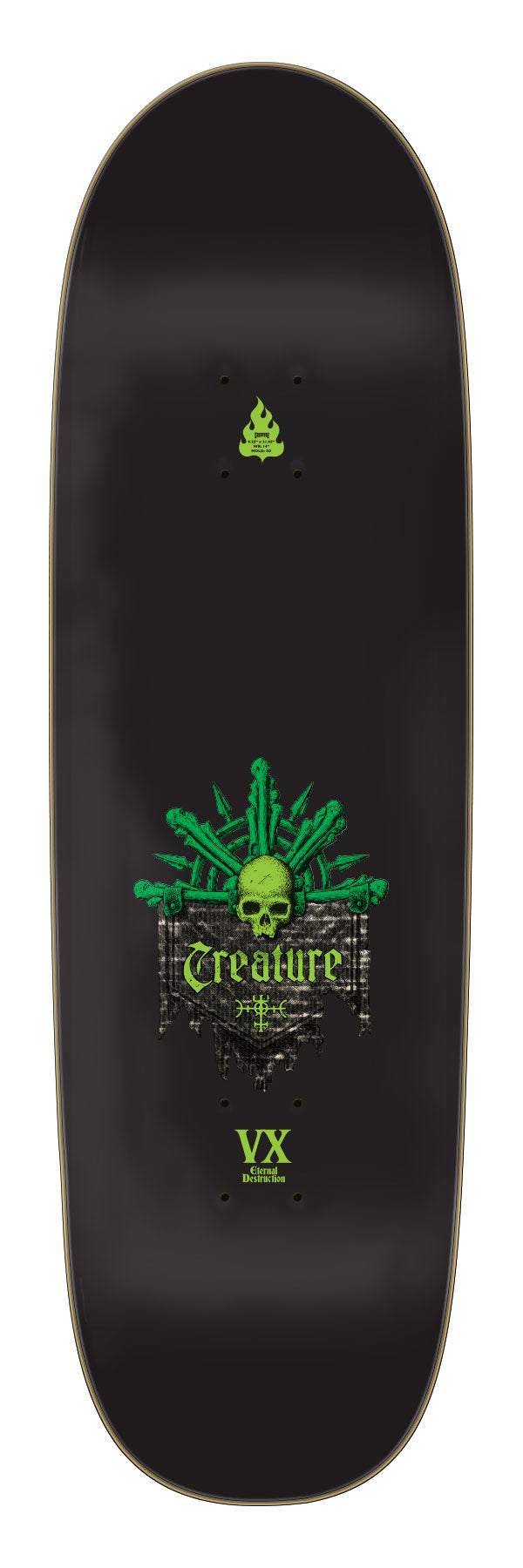 Creature Team Messenger VX 9.25in x 31.95in Egg Shaped Skateboard Deck