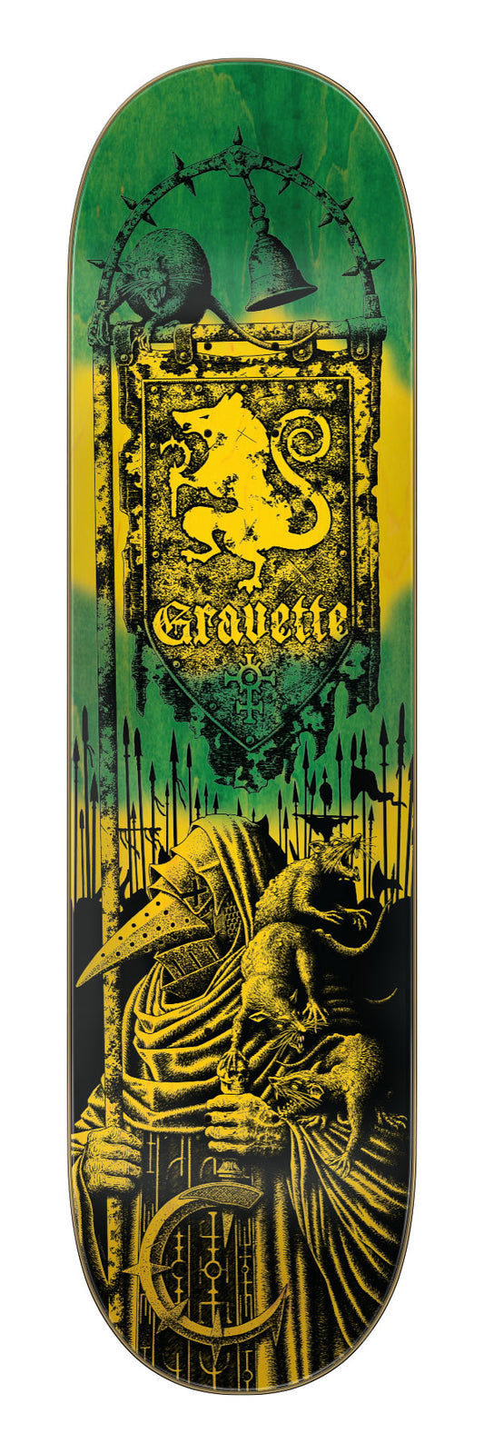 Creature Gravette Messenger VX Pro 8.3in x 32.2in Skateboard Deck