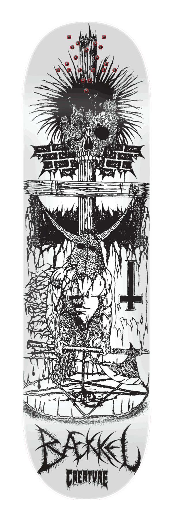 Creature Baekkel BLKMTL Pro 8.6in x 32.11in Skateboard Deck