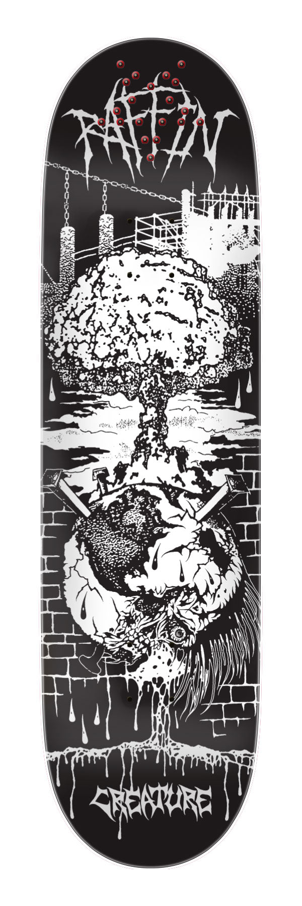 Creature Raffin BLKMTL Pro 8.53in x 32.19in Skateboard Deck