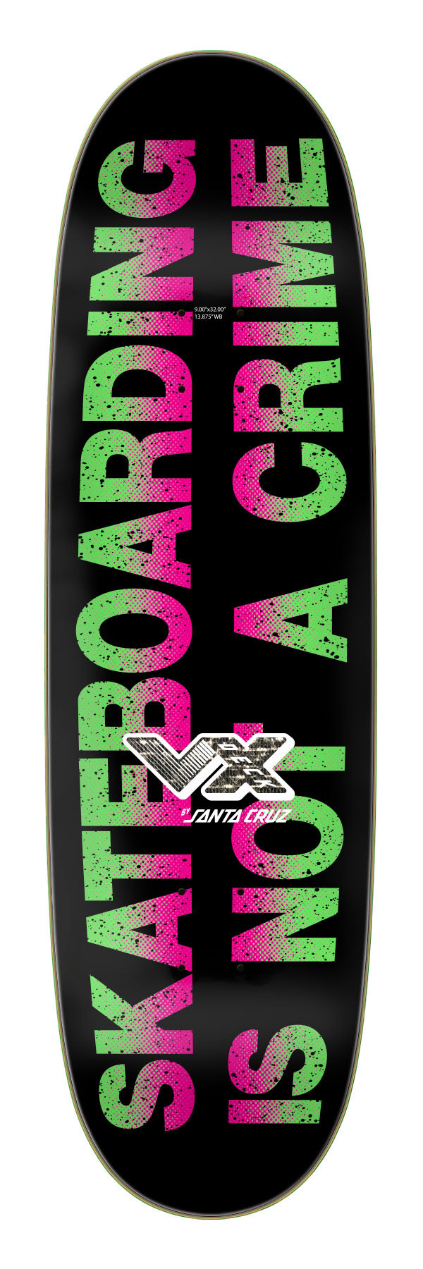 Santa Cruz Kendall Street Art Collage VX 9.0in x 32.00in Skateboard Deck