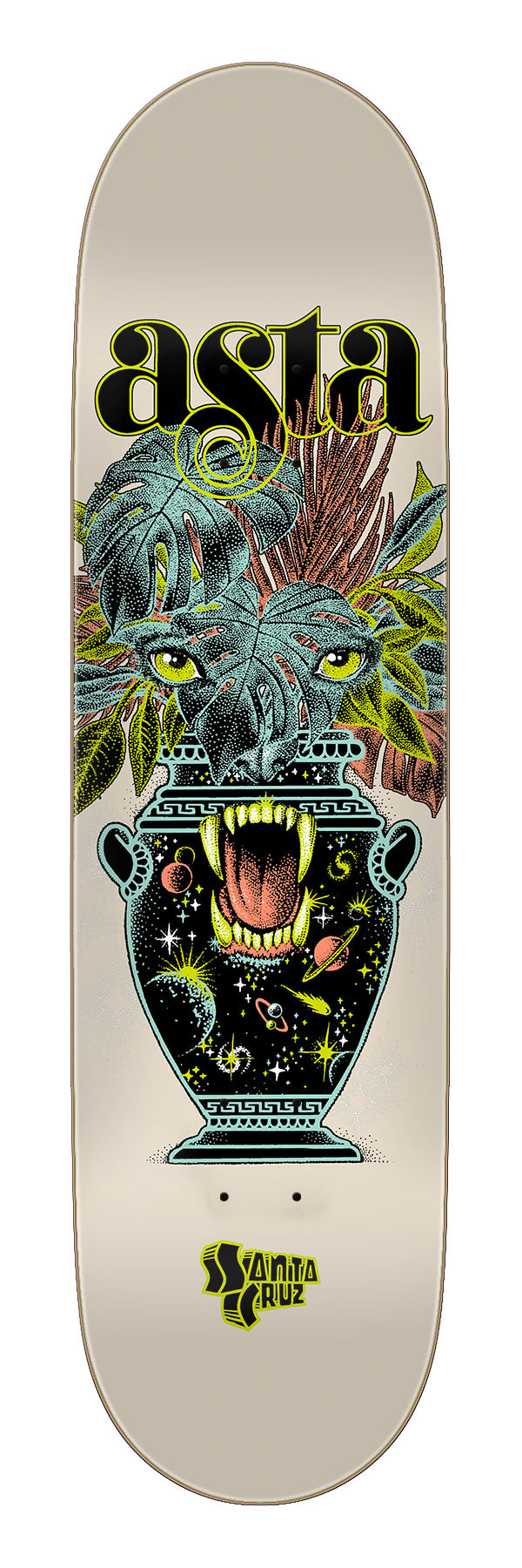 Santa Cruz Asta Cosmic Eyes Twin Pro 8.2in x 31.6in Skateboard Deck