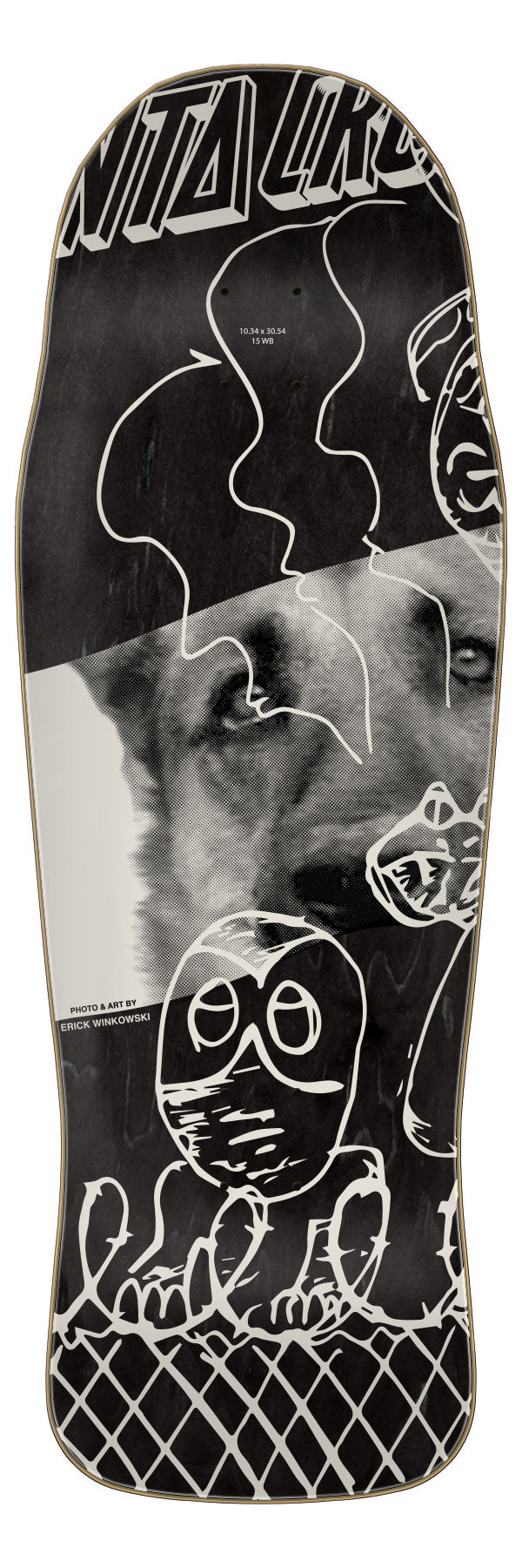 Santa Cruz Winkowski Tribute Pro Shaped 10.34in x 30.54in Skateboard Deck