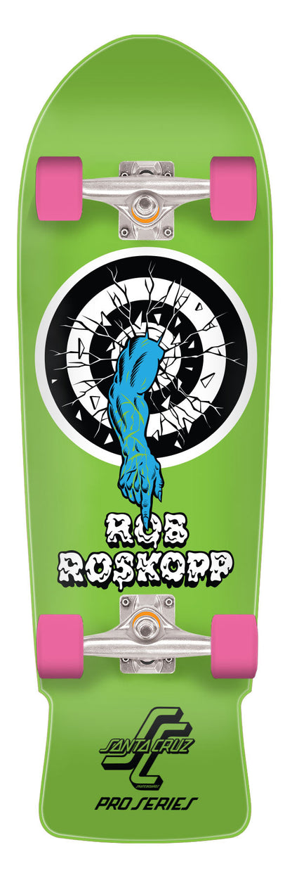 Santa Cruz Roskopp One 10.0in x 31.4in Shaped Cruzer Longboard Complete