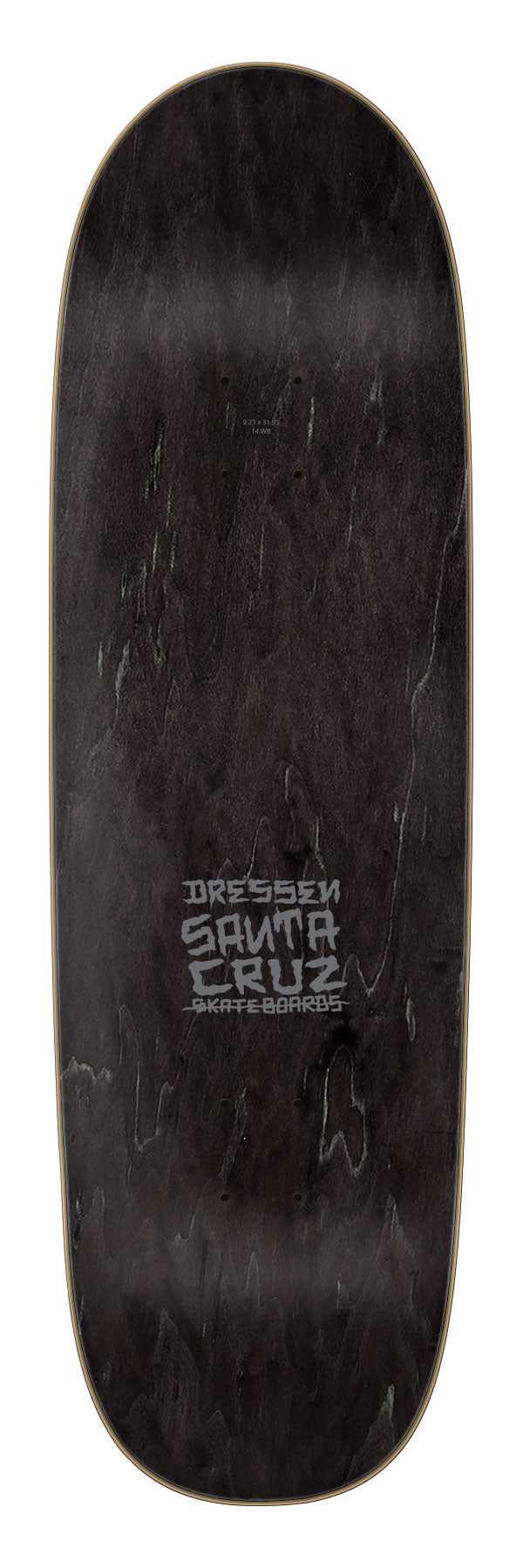 Santa Cruz Dressen Skull Rose Pro 9.25in x 31.95in Shaped Skateboard Deck