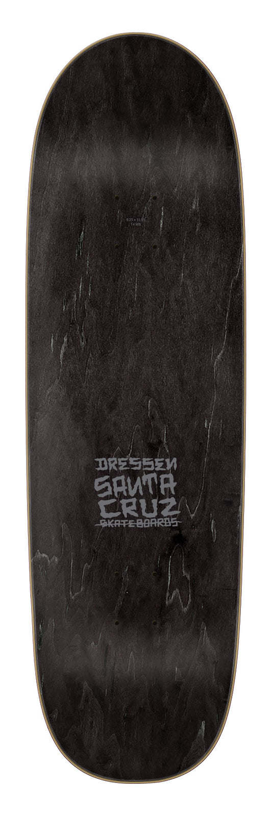 Santa Cruz Dressen Skull Rose Pro 9.25in x 31.95in Shaped Skateboard Deck