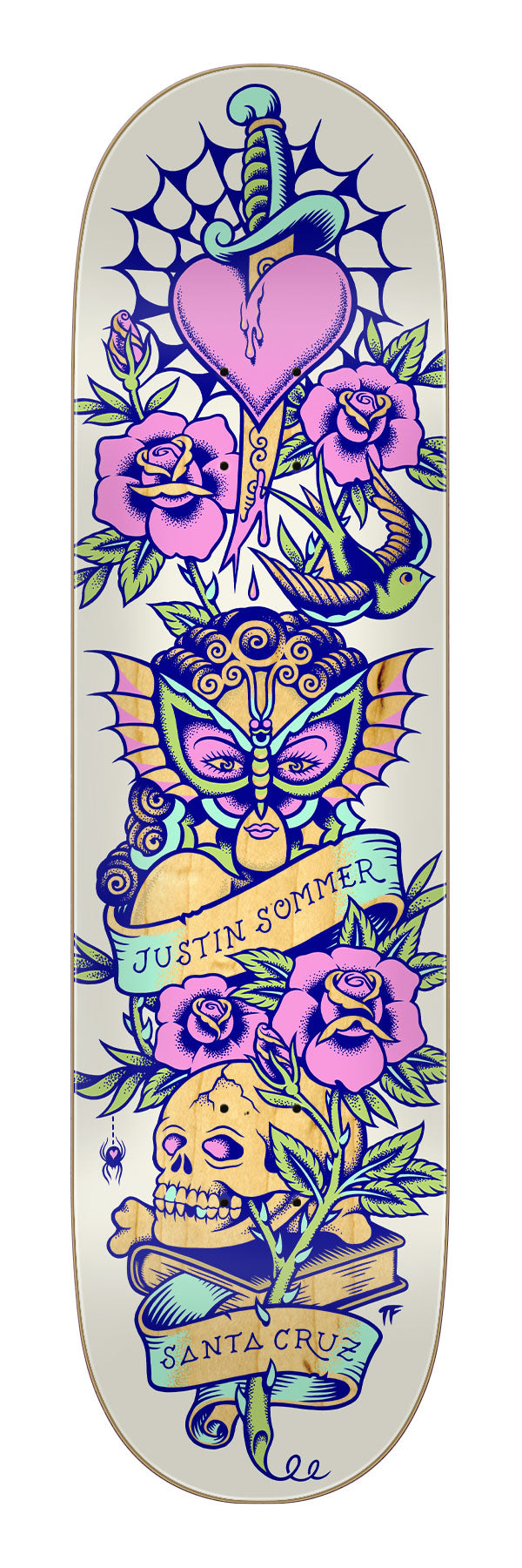 Santa Cruz Sommer Tattooed Pro 8.25in x 31.83in Skateboard Deck
