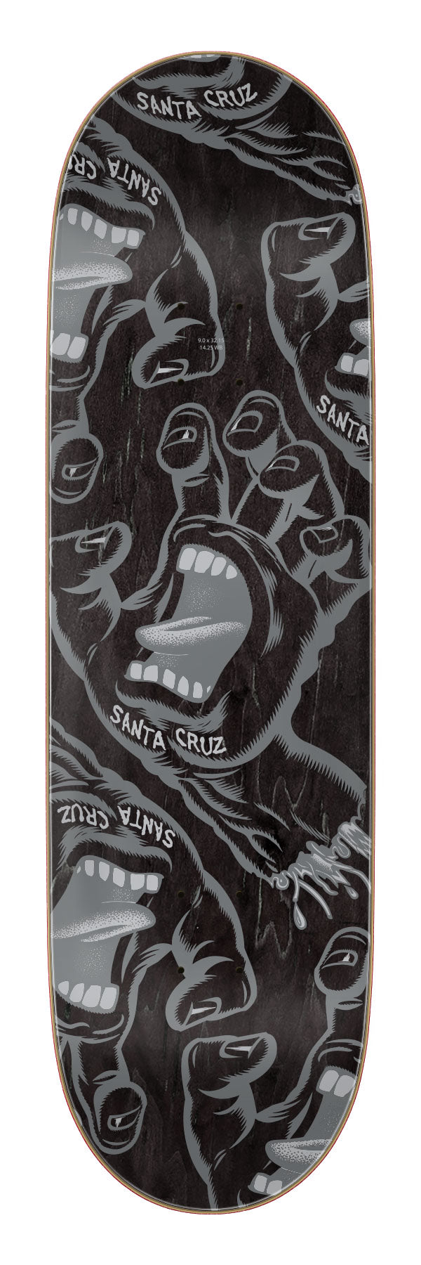 Santa Cruz Crowded Hand 9.00in x 32.15in Skateboard Deck