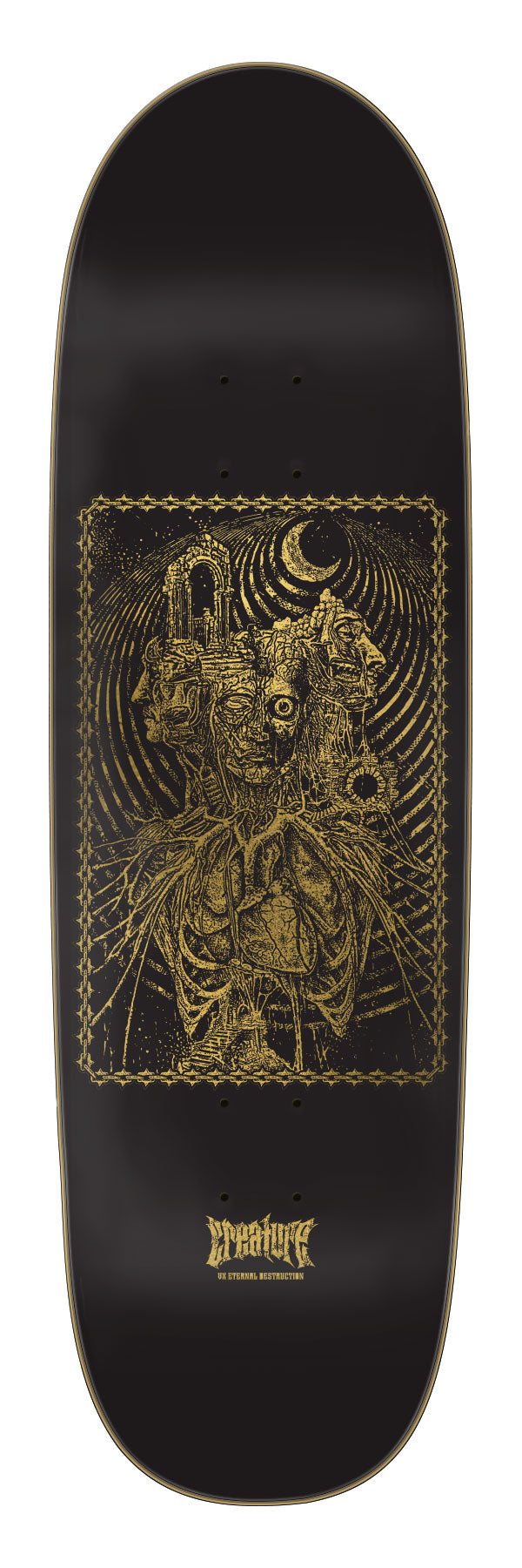 Creature Fortress LG VX 9.25in x 31.95in Egg Shaped Skateboard Deck