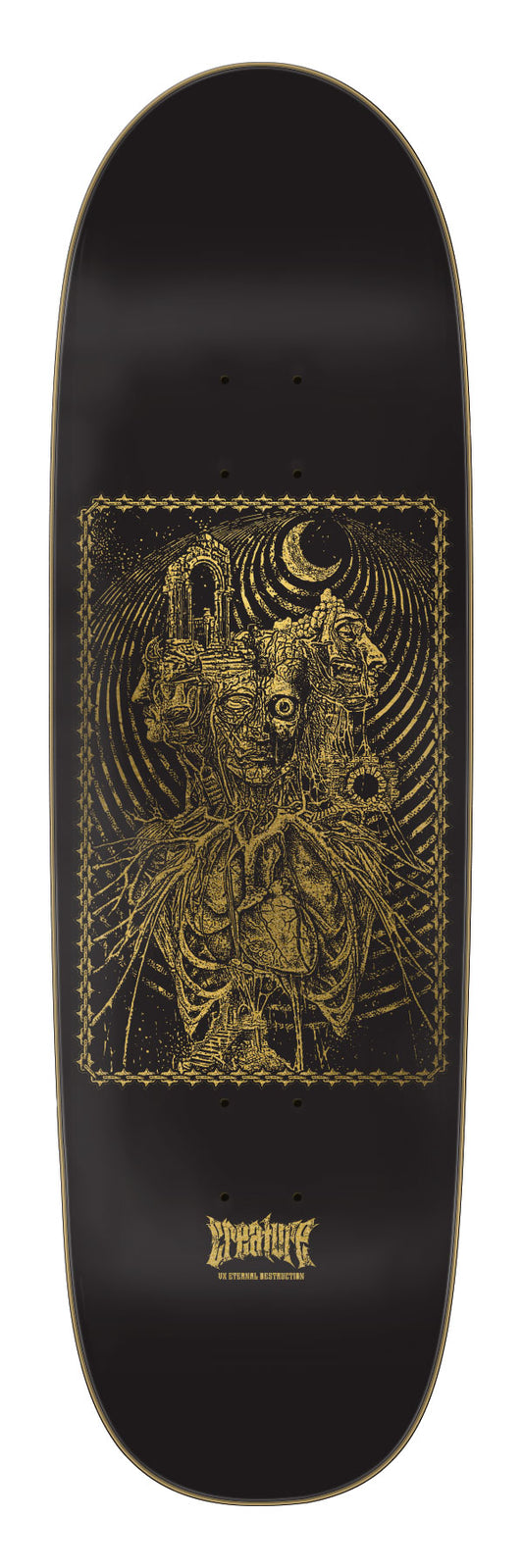 Creature Fortress LG VX 9.25in x 31.95in Egg Shaped Skateboard Deck