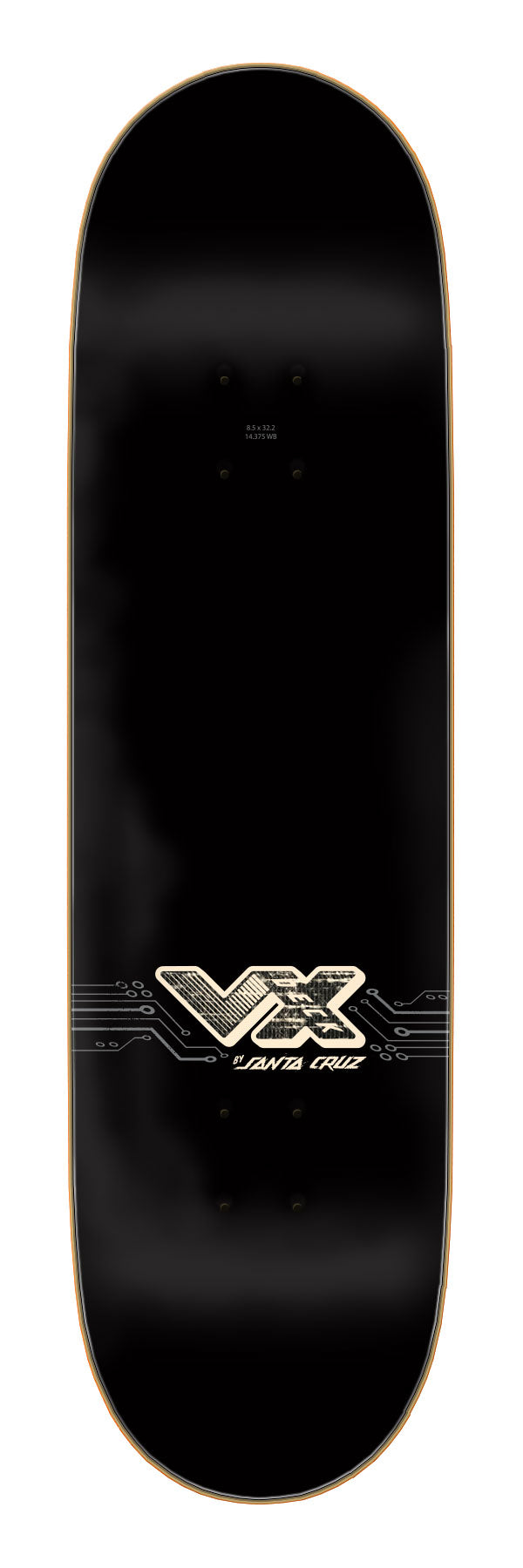 Santa Cruz Wooten Cyber VX 8.5in x 32.2in Skateboard Deck