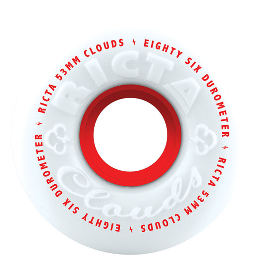 Ricta Wheels 53mm 86a Clouds Red Skateboard Wheels