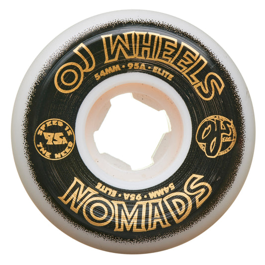 OJ Wheels 54mm 95a Elite White Nomads Skateboard Wheels 