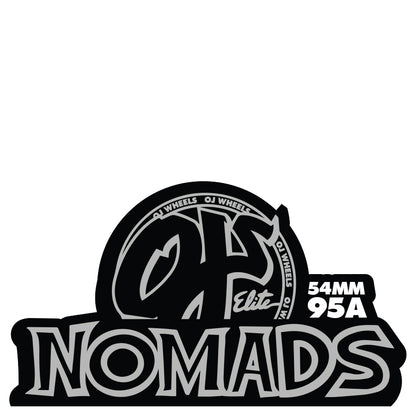 OJ Wheels 54mm 95a Elite White Nomads Skateboard Wheels 