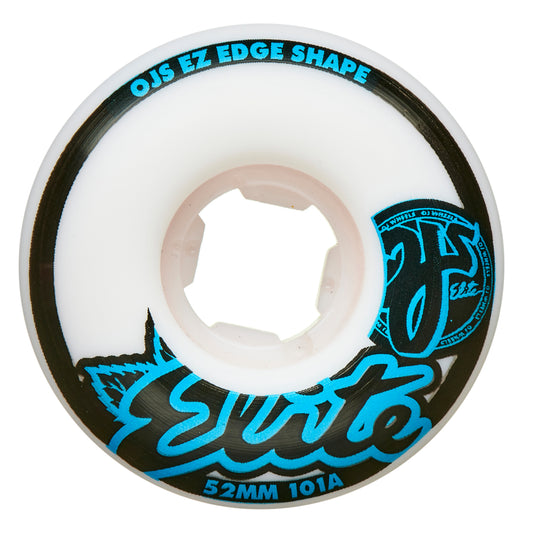 OJ Wheels Elite EZ Edge 52mm 101a Skateboard Wheels White Blue