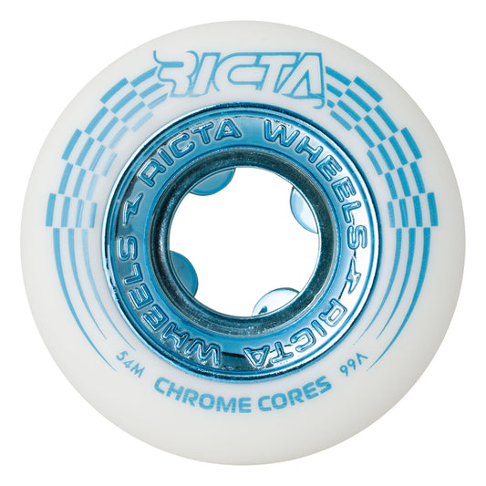 Ricta Wheels 54mm 99a Chrome Cores Teal Skateboard Wheels