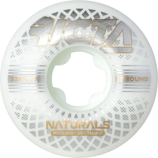 Ricta Wheels Reflective Naturals 53mm 99a Round Skateboard Wheels