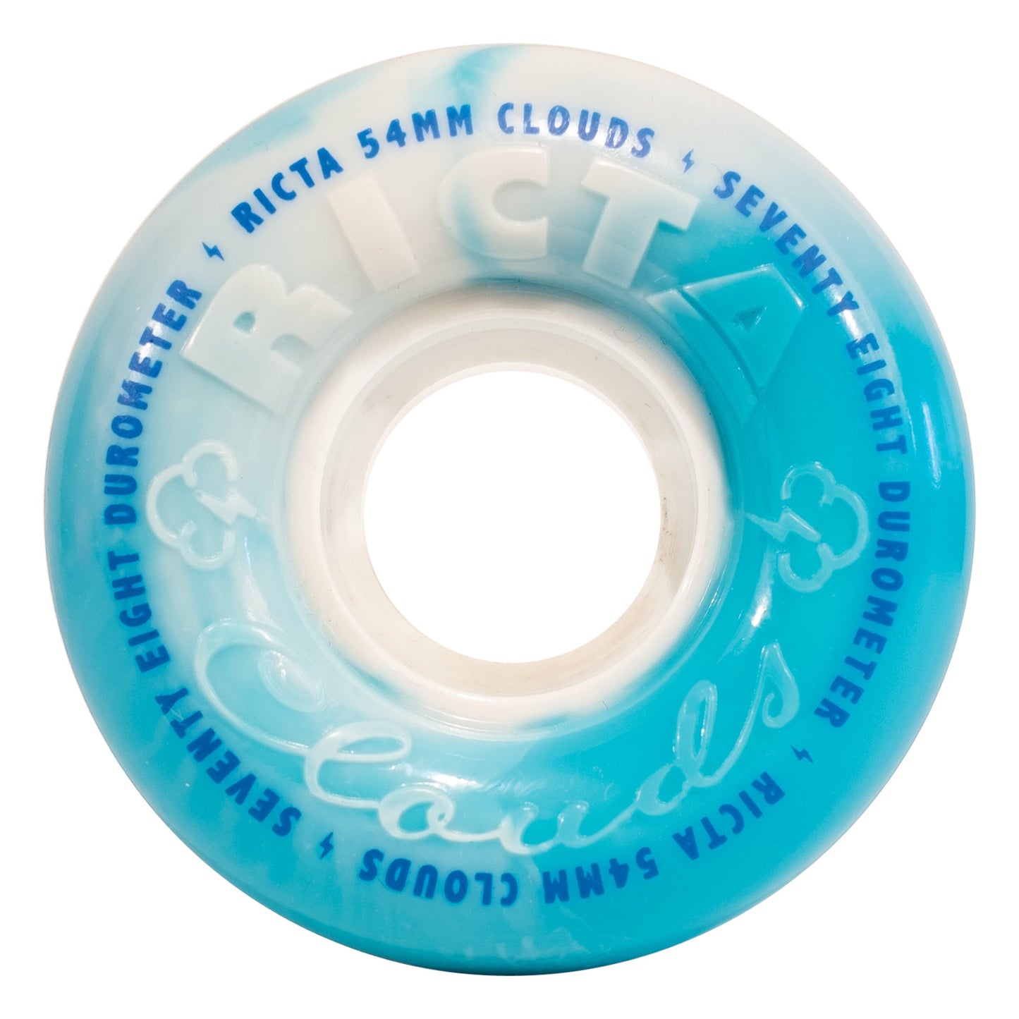 Ricta Wheels 54mm 78a Clouds Blue Swirl Skateboard Wheels