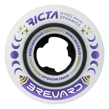 Ricta Wheels Brevard 54mm 101a Speedrings White Wide Skateboard Wheels