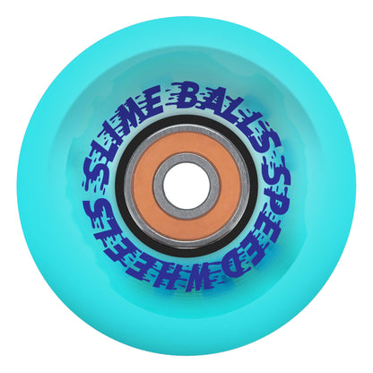 Slime Balls 66mm 78a Chrome Light Ups OG Slime Transparent Blue Longboard Wheels