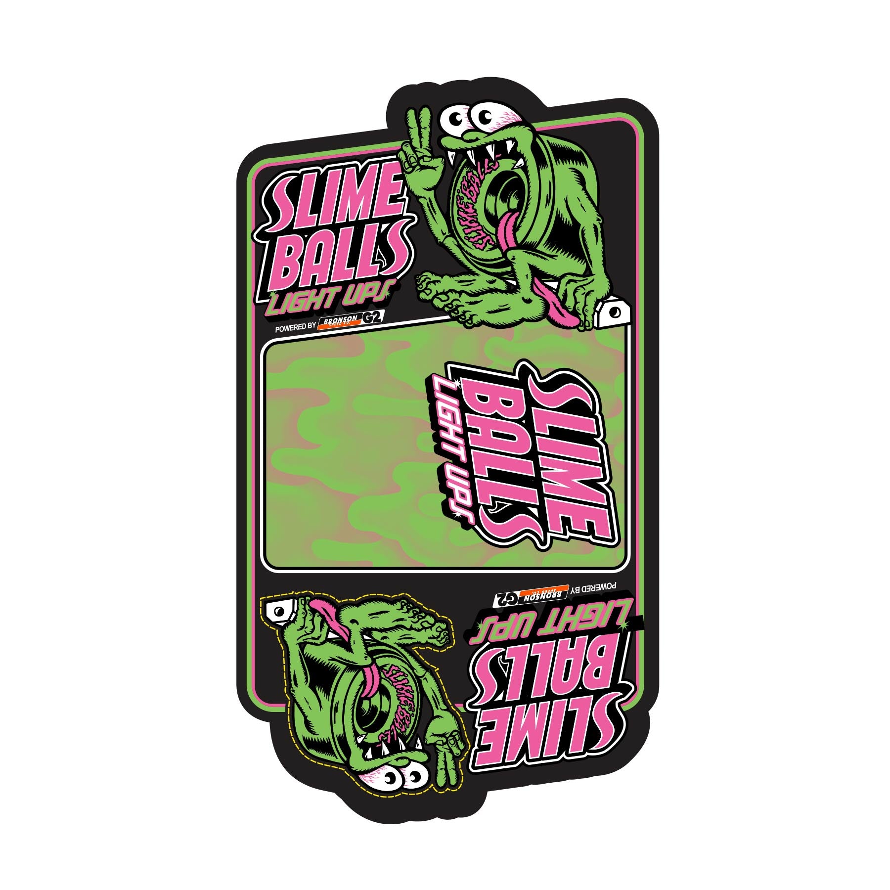 Slime Balls 66mm 78a Chrome Light Ups OG Slime Transparent Blue Longboard Wheels