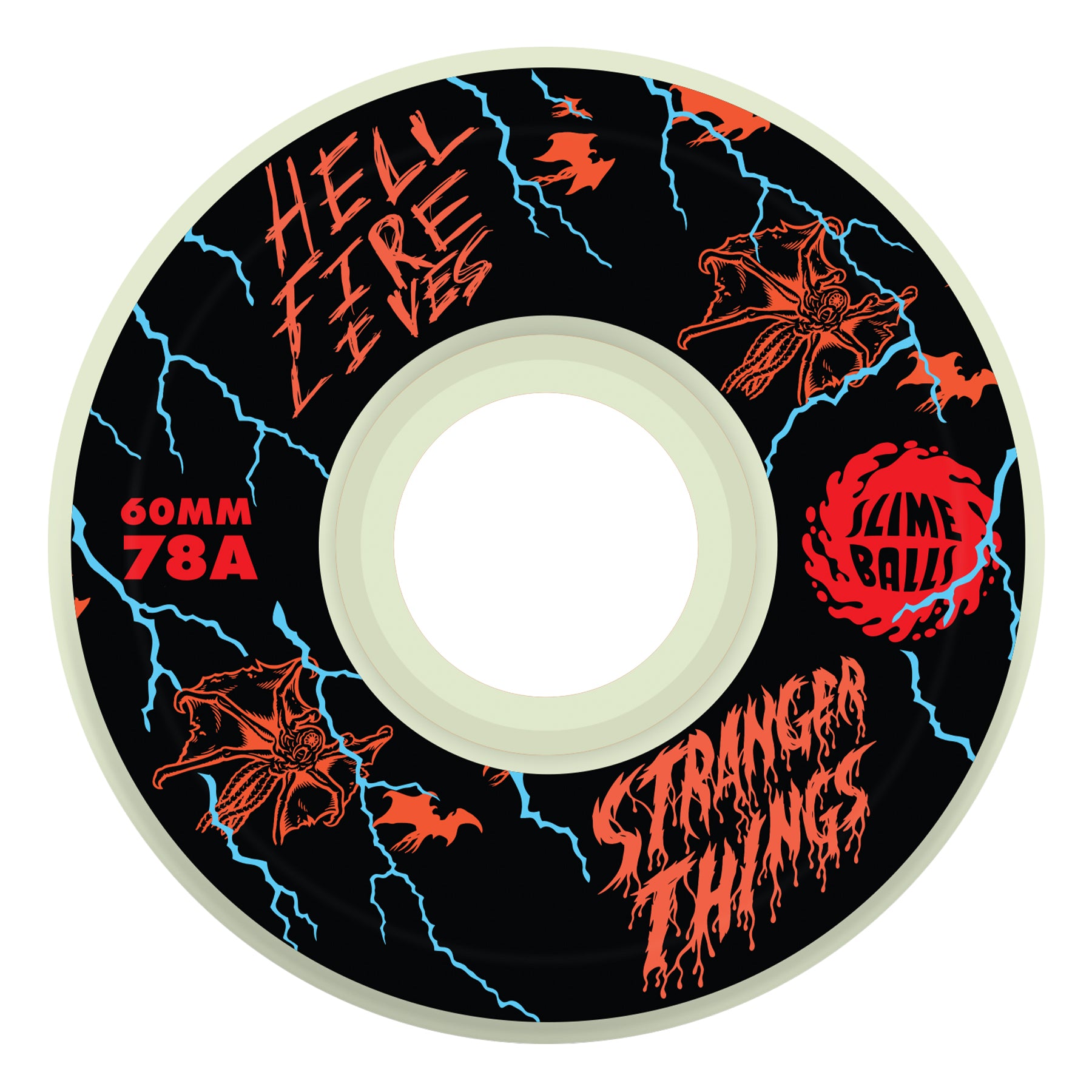 Slime Balls x Stranger Things 60mm 78a Meek Slasher Eddie OG Slime GITD Skate Wheels
