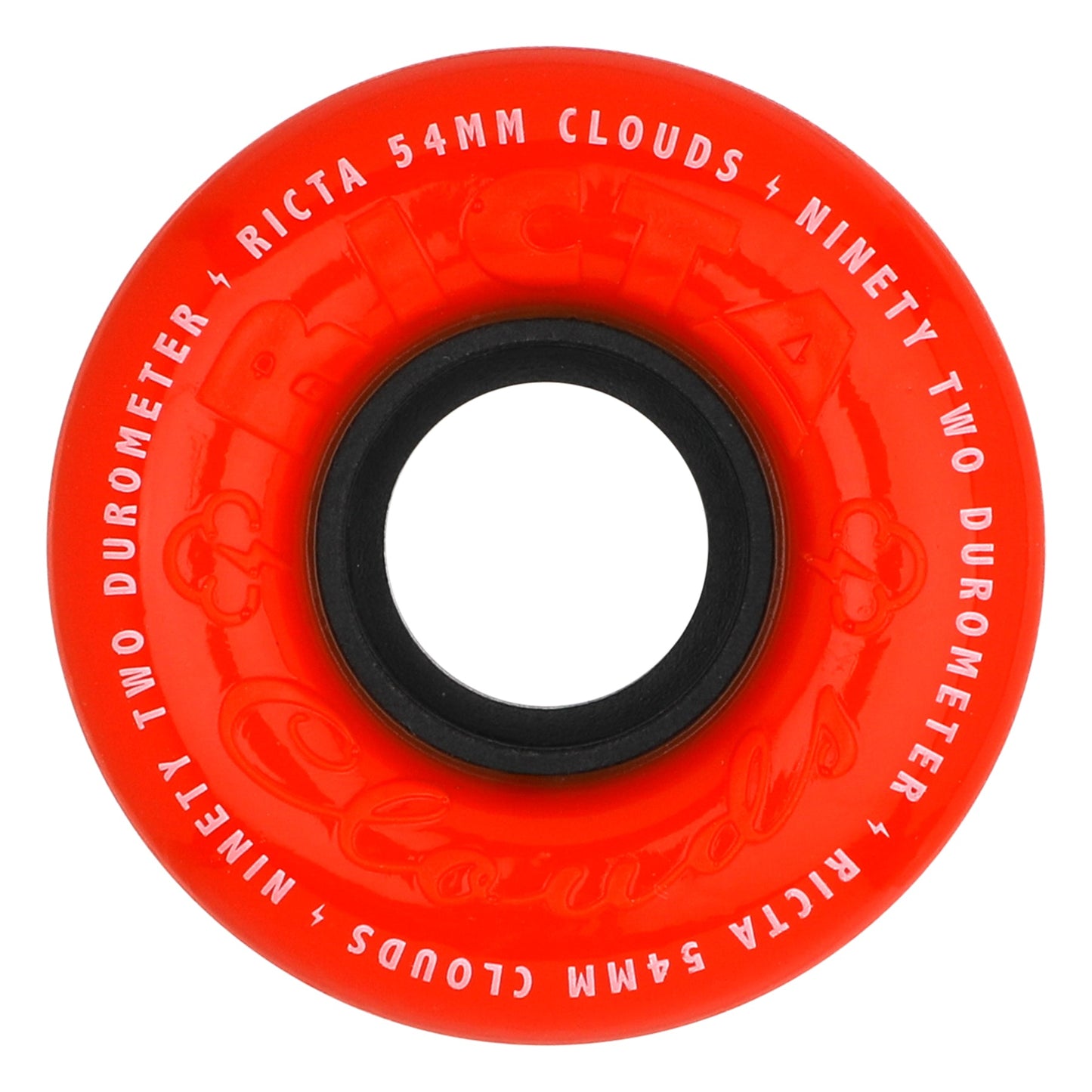 Ricta Wheels 54mm 92a Clouds Red Orange Skateboard Wheels