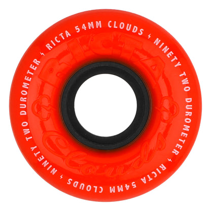 Ricta Wheels 54mm 92a Clouds Red Orange Skateboard Wheels