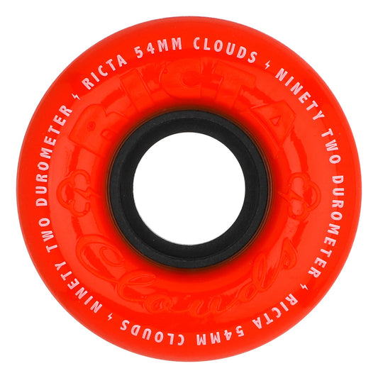 Ricta Wheels 54mm 92a Clouds Red Orange Skateboard Wheels