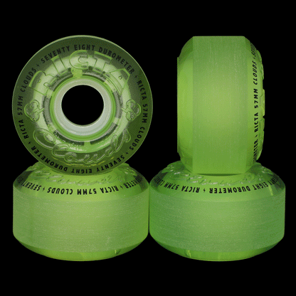Ricta Wheels 57mm 78a Transparent Green Glow in the Dark Skateboard Wheels