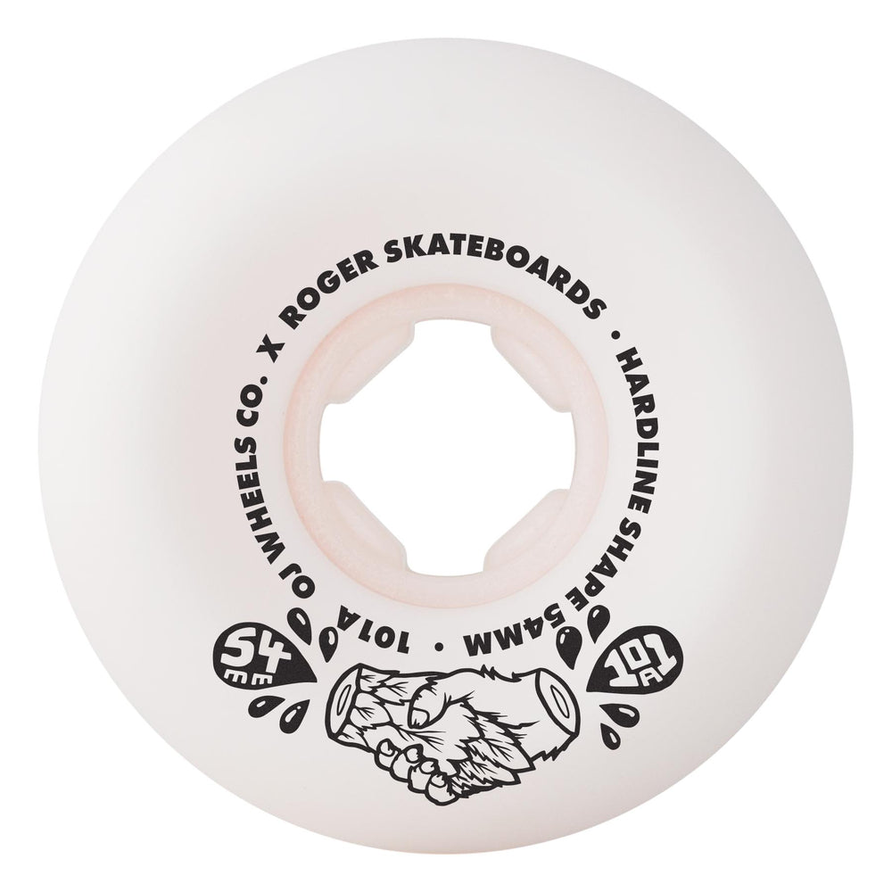 OJ Wheels 54mm 101a Rojers Elite White Hardline Skateboard Wheels