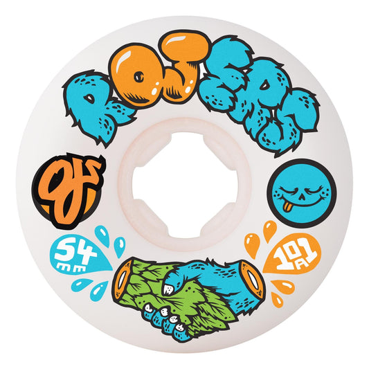 OJ Wheels 54mm 101a Rojers Elite White Hardline Skateboard Wheels