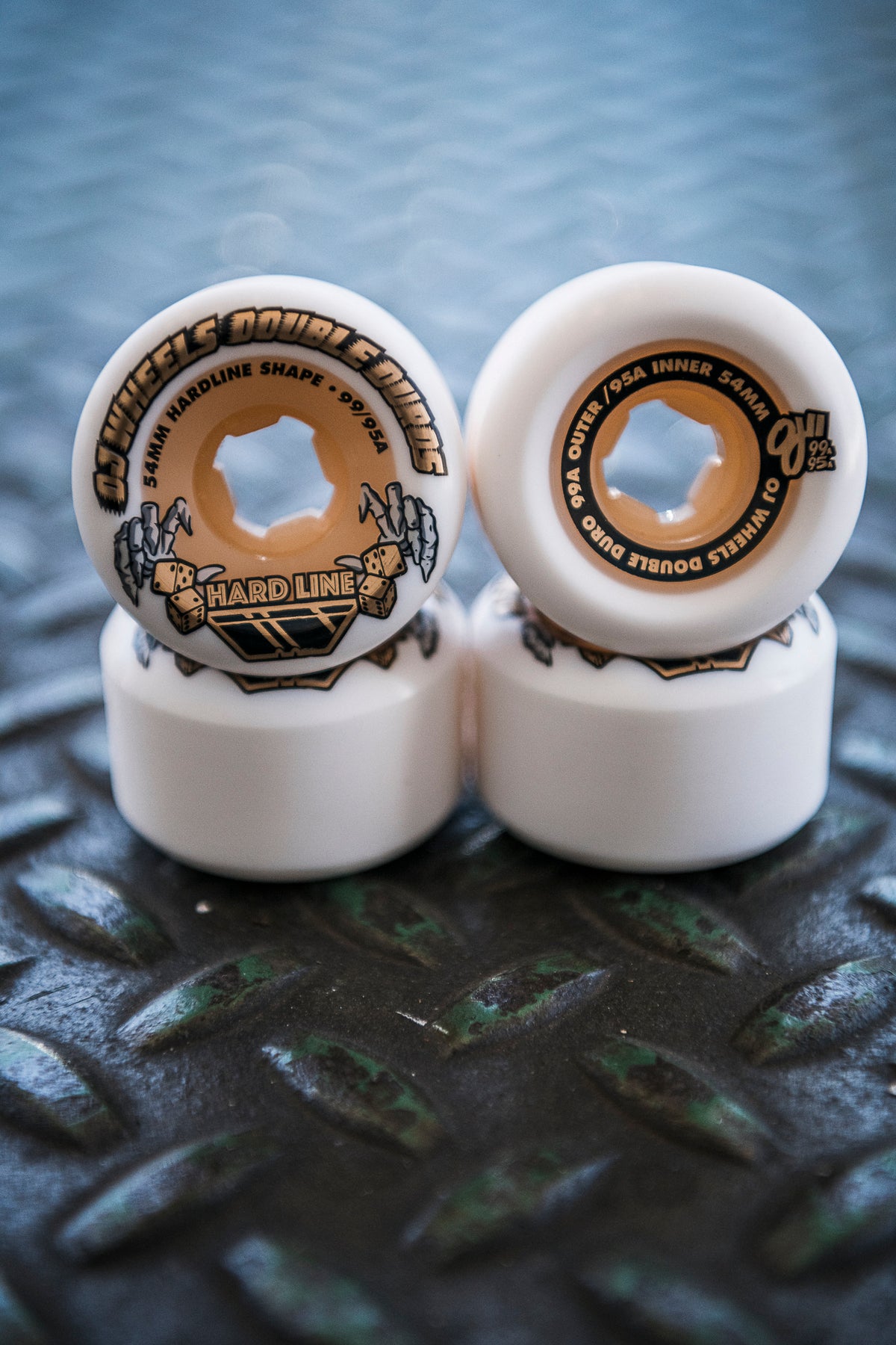 OJ Wheels 54mm 101a/95a Double Duro Gum Hardline Skateboard Wheels