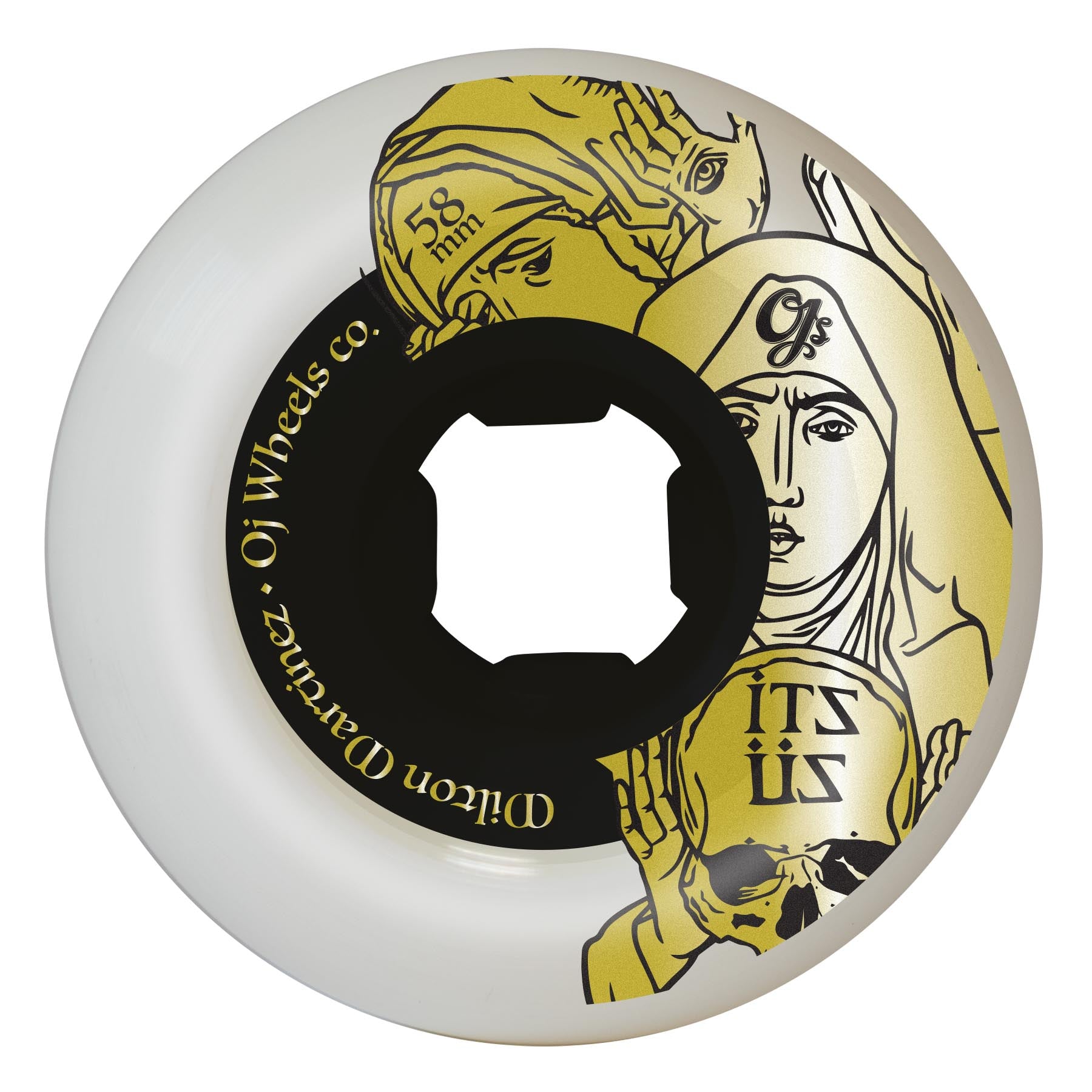 OJ Wheels 58mm 99a/95a Milton Martinez Its Us Witches Double Duro White Mini Combo Skateboard Wheels