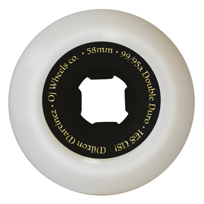 OJ Wheels 58mm 99a/95a Milton Martinez Its Us Witches Double Duro White Mini Combo Skateboard Wheels