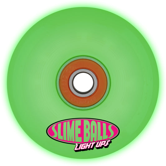 Slime Balls 66mm 78a Friends of Planet 9 Light Ups OG Slime GITD Longboard Wheels