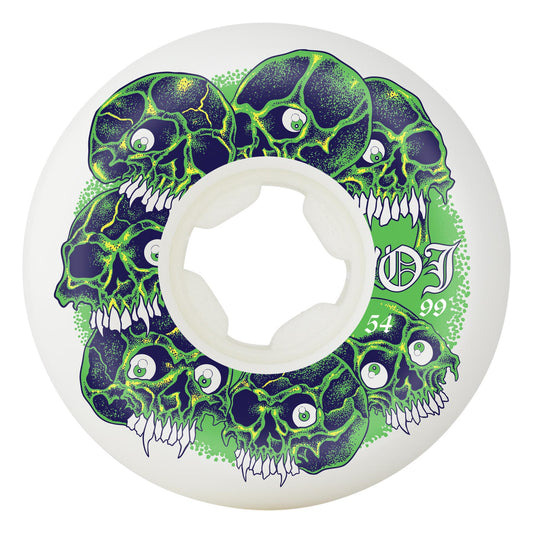 OJ Wheels 54mm 99a Grey Matter Juice Original White EZ EDGE Skateboard Wheels (Set of 4)
