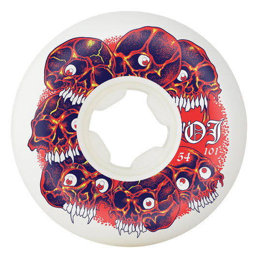 OJ Wheels 54mm 101a Grey Matter Juice Original White Hardline Skateboard Wheels (Set of 4)