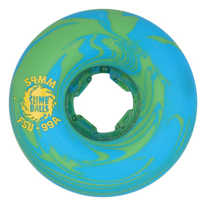 Slime Balls 54mm 99a Greyson Fletcher Guest Chubbies Green Blue Swirl Skate Wheels