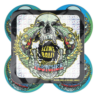 Slime Balls 54mm 99a Greyson Fletcher Guest Chubbies Green Blue Swirl Skate Wheels