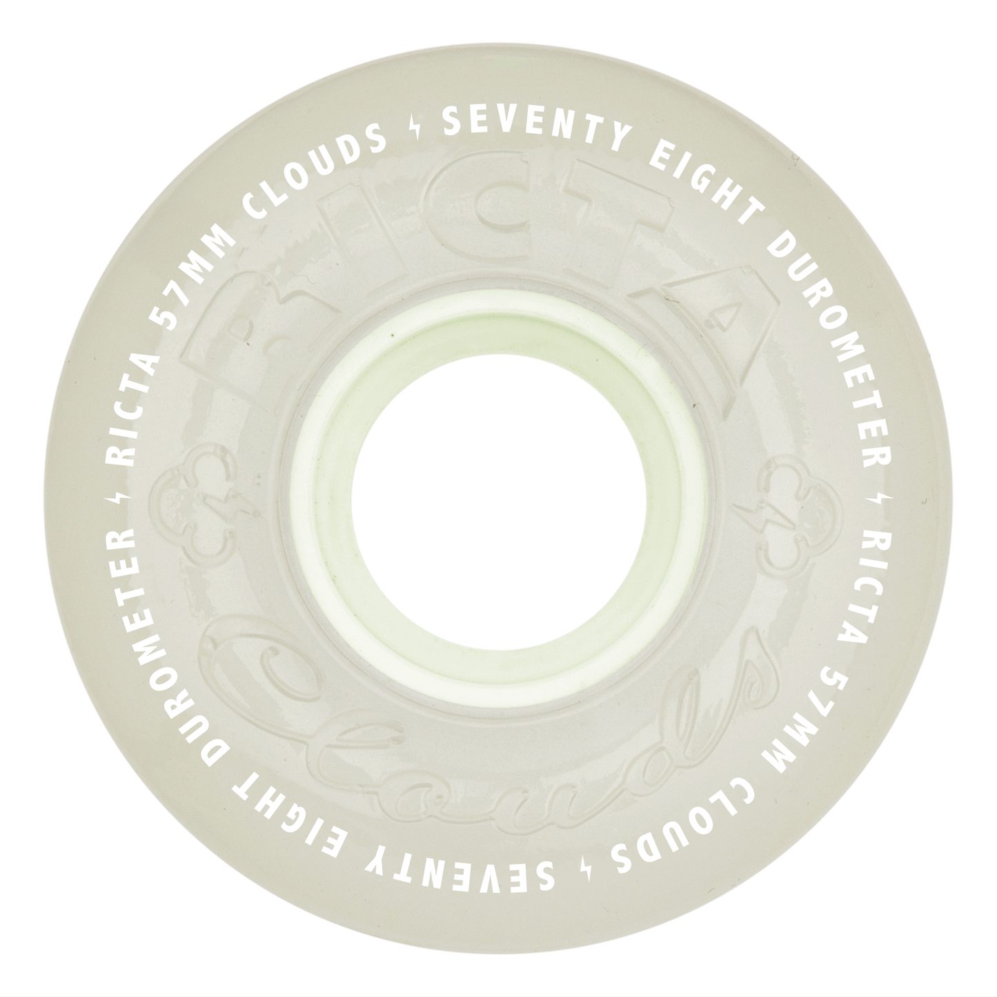 Ricta Wheels 57mm 78a Aqua Glow in the Dark Skateboard Wheels