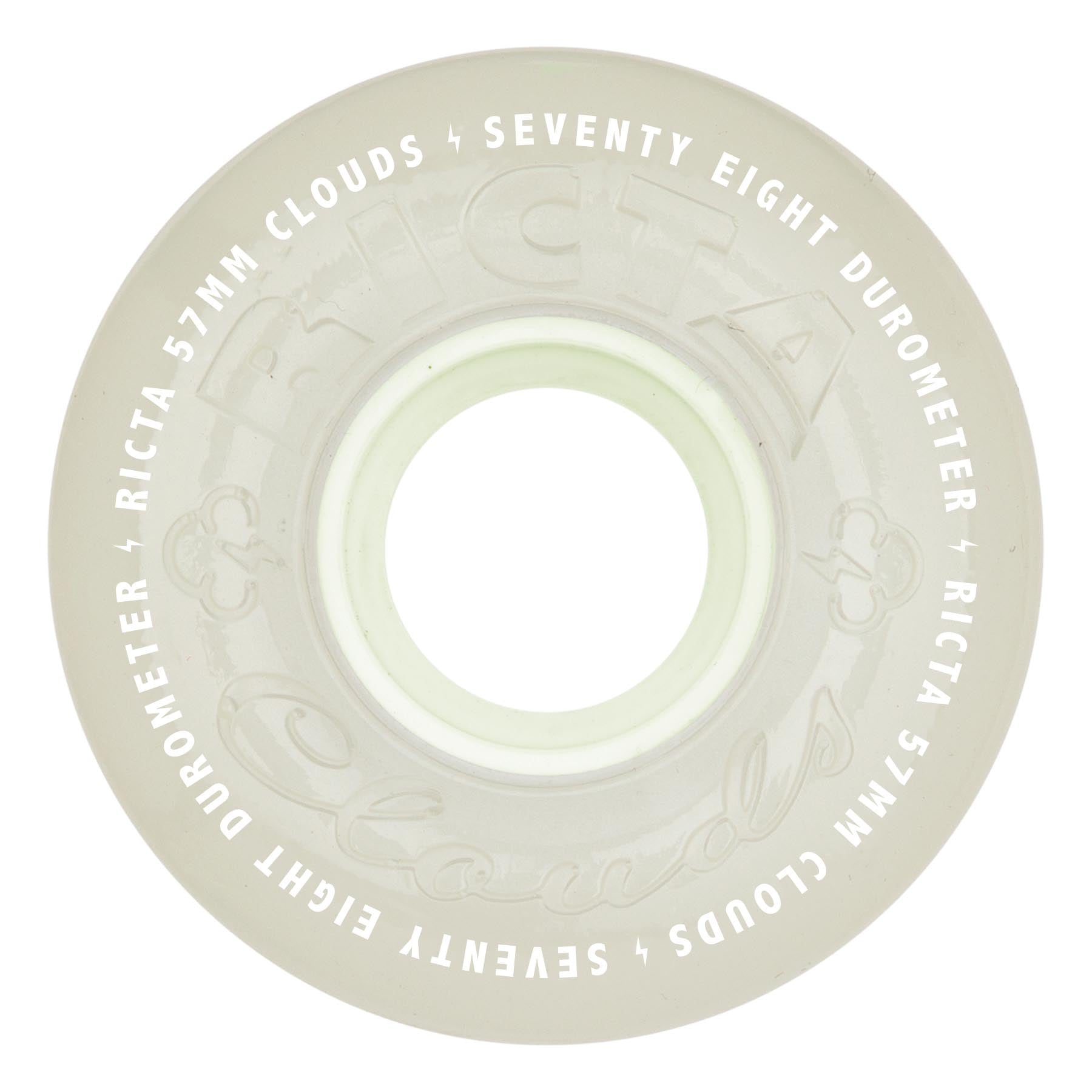 Ricta Wheels 57mm 78a Aqua Glow in the Dark Skateboard Wheels
