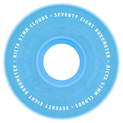 Ricta Wheels 57mm 78a Aqua Glow in the Dark Skateboard Wheels