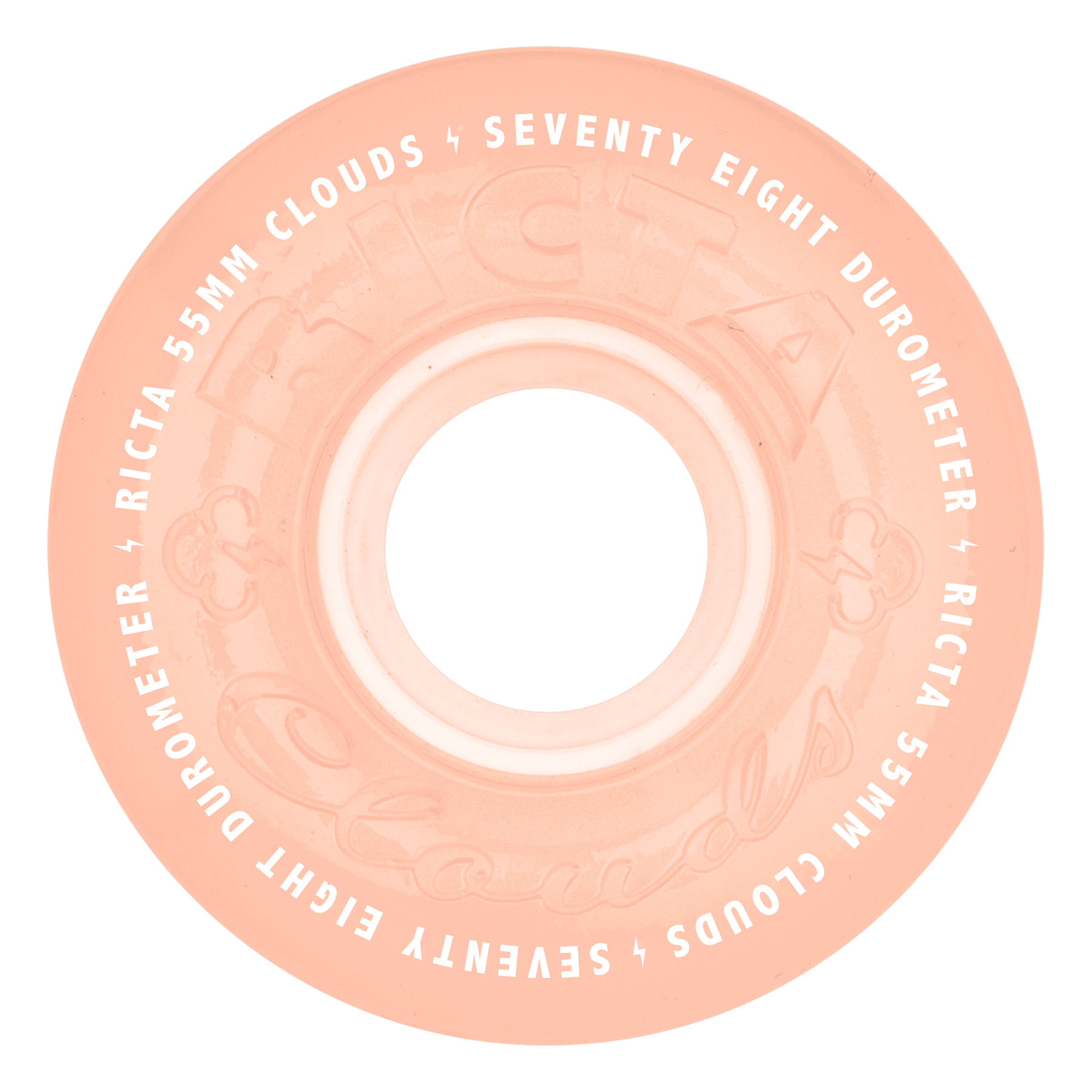 Ricta Wheels 55mm 78a Clouds Red Glow in the Dark Skateboard Wheels