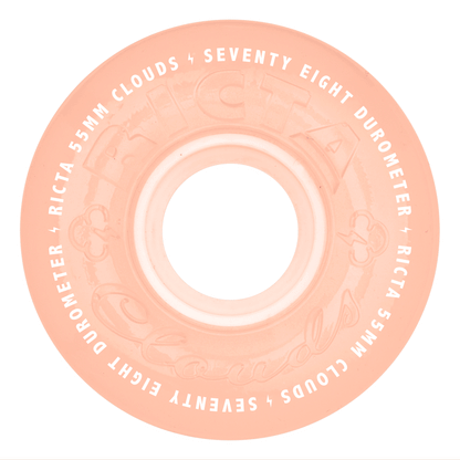 Ricta Wheels 55mm 78a Clouds Red Glow in the Dark Skateboard Wheels