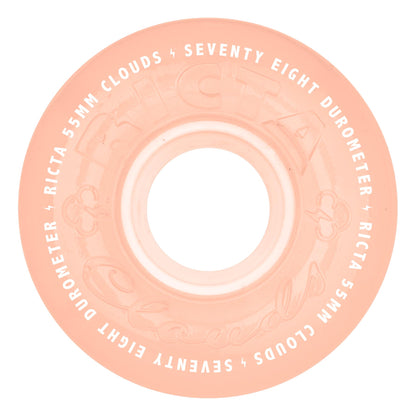 Ricta Wheels 55mm 78a Clouds Red Glow in the Dark Skateboard Wheels