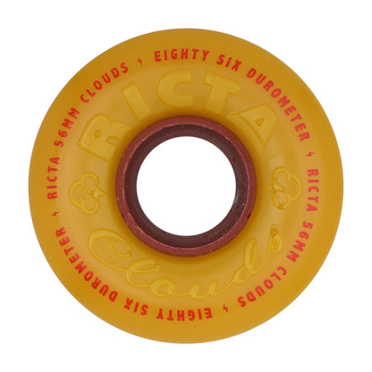 Ricta Wheels 56mm 86a Clouds Metallic Silver Skateboard Wheels